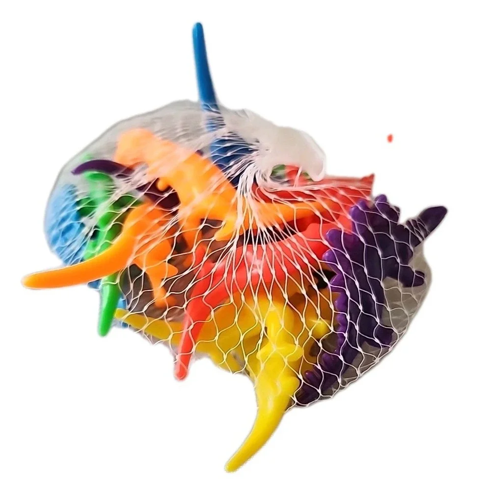 12pc Dinosaur Party Favors Fun Colors Mini Plastic Variety Dinosaurs Cake Topper